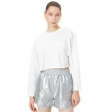 Koton 4WAK10096NK Beyaz Oversize Kadın Sweatshirt