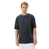Koton 4WAM10253HK Gri Bisiklet Yaka Erkek T-shirt