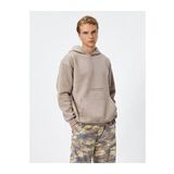 Koton 4WAM70168MK Bej Baskılı Erkek Sweatshirt
