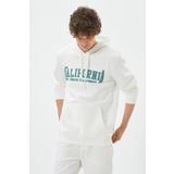 Koton 4WAM70171MK California Baskılı Beyaz Erkek Sweatshirt
