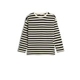 Koton 4WKG10293AK Siyah Çizgili Oversize Kız Çocuk T-shirt