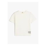Koton 5SKB10023TK Ekru Baskılı Erkek Çocuk T-Shirt