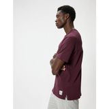 Koton 5WAM10048HK 461 Bordo Erkek Kısa Kollu T-Shırt - XL