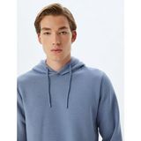 Koton 5WAM70001MK 604 Mavı Erkek Pamuk Jersey Sweatshırt - Mavi - L