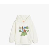 Koton 5Wmb10031Tk 010 Ekru Erkek Bebek Pamuk Jersey Sweatshirt - 4 - 5 Yaş