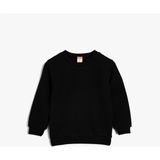 Koton 5Wmb10054Tk 999 Siyah Erkek Bebek Pamuk Jersey Sweatshirt - 12 - 18 Ay