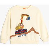 Koton 5Wmb10106Tk 010 Ekru Erkek Bebek Sweatshirt - 9 - 12 Ay