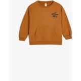 Koton 5Wmb10165Tk 504 Kahverengi Erkek Bebek Jersey Sweatshirt - 9 - 12 Ay