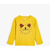 Koton 5WMB10173TK 165 Sarı Pamuk Jersey Sweatshirt Erkek Bebek Uzun Kol Tasarım - 3 - 4 Yaş