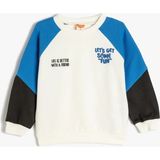 Koton 5Wmb10177Tk 010 Ekru Erkek Bebek Jersey Sweatshirt - 12 - 18 Ay