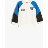 Koton 5Wmb10177Tk 010 Ekru Erkek Bebek Jersey Sweatshirt - 4 - 5 Yaş