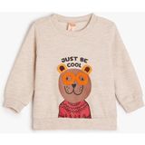 Koton 5Wmb10246Tk 052 Bej Erkek Bebek Sweatshirt - 2 - 3 Yaş
