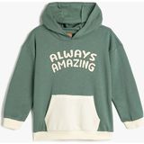 Koton 5WMB10254TK 769 Yesıl Erkek Bebek Jersey Sweatshırt - Yeşil - 9 - 12 Ay