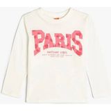 Koton 5WMG10025AK Koton Kız Bebek Sweat Ekru - 9 - 12 Ay