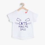 Koton 6YMG17979ZK Beyaz Kız Bebek T-Shirt