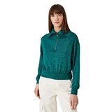 Koton 758 Kadın Yeşil Yarım Fermuarlı Dik Yaka Sweatshirt
