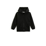 Koton 999 Erkek Çocuk Sweatshirt Fermuarlı Kapüşonlu Siyah