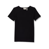 Koton 999 Kız Çocuk Siyah Basic Slim Fit Kısa Kollu Bisiklet Yaka Ribanalı T-shirt
