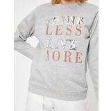 Koton 9KAM71097DK Gri Baskılı Erkek Sweatshirt