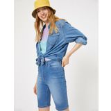 Koton 9YAK47678MDFA7 Kadın Normal Bel Jean Şort