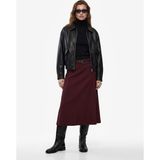 Koton A Kesim Kemerli Midi Boy Etek - Bordo - 46