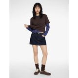 Koton A Kesim Zincir Kemer Detaylı Mini Denim Etek - Lacivert - 34