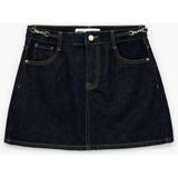 Koton A Kesim Zincir Kemer Detaylı Mini Denim Etek - Lacivert - 38