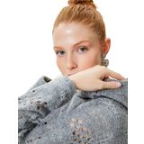 Koton Ajurlu Kapşonlu Uzun Kollu Crop Tişört