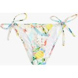 Koton Amalfi Temalı Limon Desenli Ipli Bikini Altı - 36 - Mavi