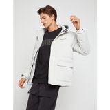 Koton Anorak Şişme Mont Kapşonlu Baskılı - Krem