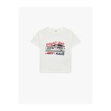 Koton Araba Baskılı Ekru Erkek Bebek T-Shirt 6SMB10136TK