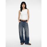 Koton Asimetrik Yaka Slim Fit Kolsuz Drapeli Bluz - Ekru