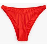 Koton Astarlı Dokulu Asimetrik Bel Bikini Altı - Kırmızı - 38