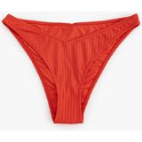Koton Astarlı Dokulu Asimetrik Bel Bikini Altı - Kırmızı - 40