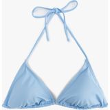Koton Astarlı Pedli Ipli Üçgen Bikini Üstü - Mavi - 36
