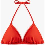 Koton Astarlı Pedli Ipli Üçgen Bikini Üstü - Mavi - 40