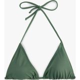 Koton Astarlı Pedli Ipli Üçgen Bikini Üstü - Yeşil - 34