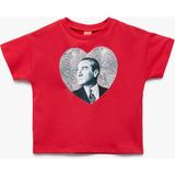 Koton Atatürk Baskılı Kısa Kollu Bisiklet Yaka Pamuklu Tişört - Kırmızı - 3 - 4 Yaş