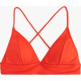 Koton Bağlama Detaylı Arkası Çapraz Askılı Bralet Bikini Üstü - Kırmızı - 38