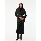 Koton Balık Form Slim Fit Dokulu Saten Midi Etek - Siyah - 34