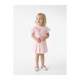 Koton Balon Kollu Çiçek Detaylı Pembe Kız Bebek T-Shirt 6Smg10024Ak