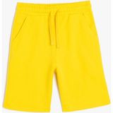 Koton Basic Beli Bağlamalı Cep Detaylı Pamuklu Şort Erkek Çocuk Desensiz Regular Fit - 4 - 5 Yaş - Sarı