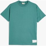 Koton Basic Bisiklet Yaka Tişört Kısa Kollu Yeşil Pamuklu Erkek Çocuk Günlük Stil Regular Fit - 7 - 8 Yaş
