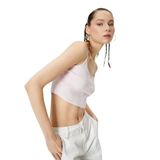KOTON Basic Crop Atlet İnce Askılı Ribanalı Pamuklu