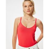 Koton Basic Ince Askılı Atlet Slim Fit - Kırmızı