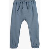 Koton Basic Jogger Eşofman Altı Kanguru Cepli Beli Bağlamalı - 1,5 - 2 Yaş - Mavi