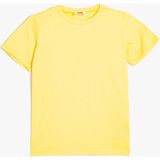 Koton Basic Tişört Kısa Kollu Sarı Pamuklu Erkek Çocuk Günlük Stil Regular Fit - 13 - 14 Yaş