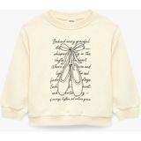 Koton Baskılı Bej Kız Bebek Sweatshirt 7WMG10089AK - 5 - 6 Yaş