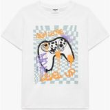 Koton Baskılı Beyaz Erkek Çocuk T-Shirt 6SKB10054TK - 7 - 8 Yaş