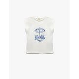 Koton Baskılı Kız Çocuk T-Shirt, 7-8 Yaş, 5SKG10163AK, Ekru, Kız Çocuklar